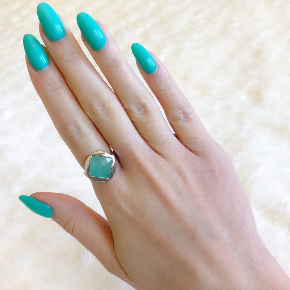 Sterling Silver & Chrysoprase Ring